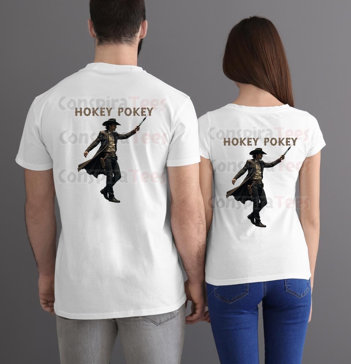 HOKEY POKEY - Original shirt design by ConspiraTees. Cowboy with a medical needle.