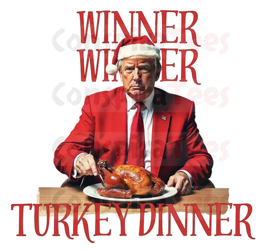 Winner Winner Turkey Dinner PNG. Trump PNG, Funny Trump Turkey PNG.